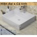 Chậu Rửa Lavabo CAESAR LF5263 Đặt Bàn Chữ Nhật Chậu Rửa Lavabo