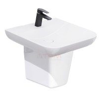 Chậu Rửa Mặt Lavabo Caesar LF5370/PF2463 Treo Tường Chân Ngắn 