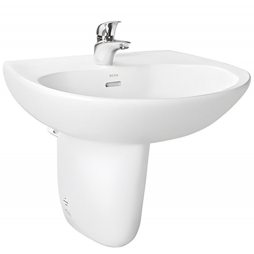 Chậu rửa mặt lavabo Toto LHT239CR treo tường chân ngắn - Tuấn Đức