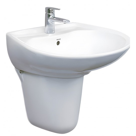 Chậu Lavabo TOTO LHT300CR Treo Tường Chân Ngắn Chậu Rửa Lavabo