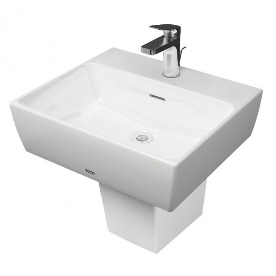 Chậu Rửa Mặt Lavabo TOTO LHT328C#XW Chữ Nhật Treo Tường Chân Ngắn - Tuấn Đức