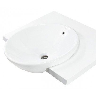 Chậu Lavabo TOTO LT533R#XW Bán Âm Bàn Chậu rửa mặt lavabo TOTO LT533R#XW bán âm bàn đá tròn 430 mm - Tuấn Đức