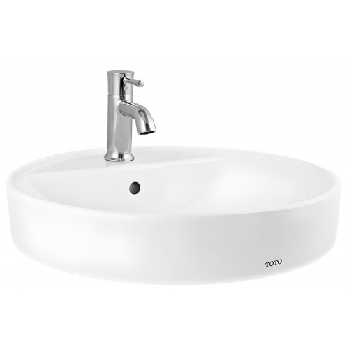 Chậu rửa mặt lavabo TOTO LT700CTR đặt trên bàn đá tròn 490mm - Tuấn Đức
