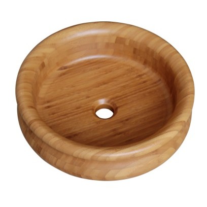 Chậu Lavabo Gỗ Tre Ghép Kanly LTE51 Đặt Bàn 420x120 mm