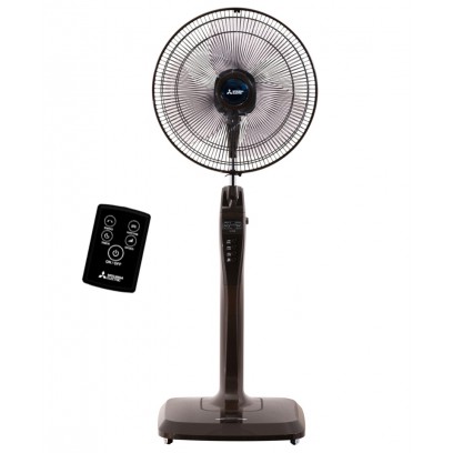 Quạt cây đứng Mitsubishi Electric LV16-RB CY-RW nâu đậm điều khiển từ xa