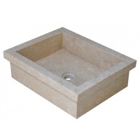 Chậu Rửa Mặt Lavabo Kanly MAR081I Đặt Bàn Đá Marble Tự Nhiên