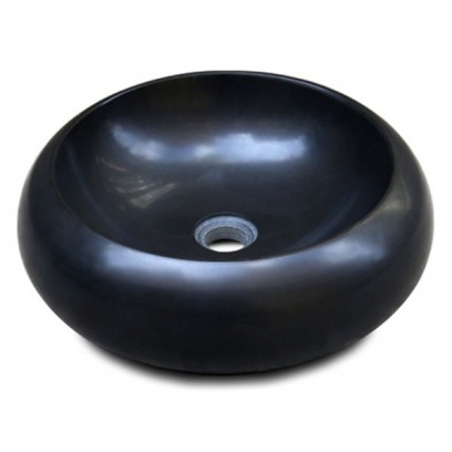 Chậu Rửa Mặt Lavabo Kanly MAR122V Đặt Bàn Đá Tự Nhiên Màu Đen 400x120 mm