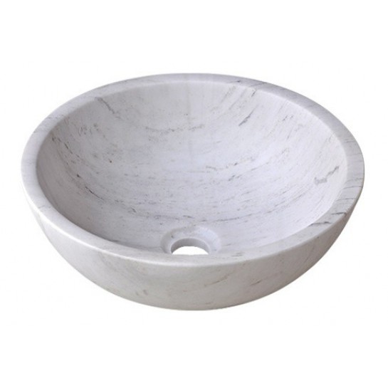 Chậu rửa mặt lavabo đá Kanly MAR13V marble trắng sữa