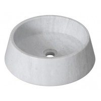 Chậu Rửa Mặt Lavabo Kanly MAR43V Đặt Bàn Đá Màu Trắng Sữa 400x120 mm