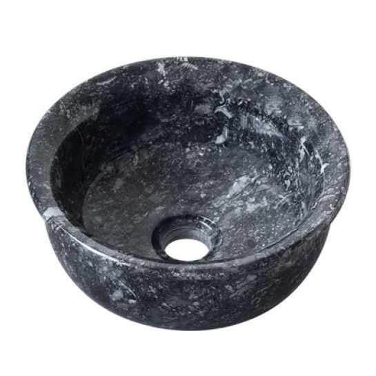 Chậu rửa mặt lavabo đá Kanly MAR62V marble đen có vân trắng