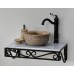 Chậu rửa mặt lavabo đá Kanly MAR64V marble vàng socola