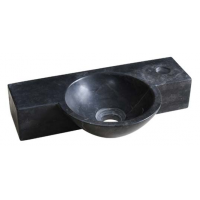 Chậu Rửa Mặt Lavabo Đá Kanly MAR6M2V Treo Tường Đá Tự Nhiên Màu Đen