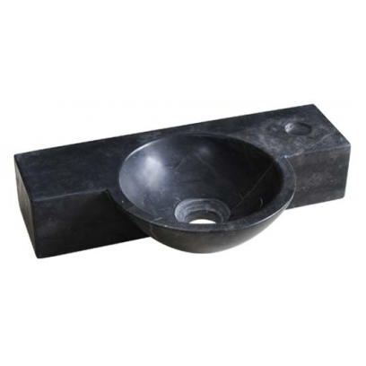 Chậu Rửa Mặt Lavabo Đá Kanly MAR6M2V Treo Tường Đá Tự Nhiên Màu Đen