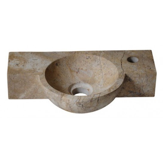 Chậu rửa mặt lavabo đá Kanly MAR6M4V vàng socola
