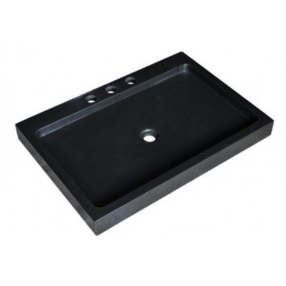 Chậu Rửa Mặt Lavabo Kanly MAR92V Đặt Bàn Đá Bazan Tự Nhiên 600x400 mm