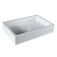 Chậu Rửa Mặt Lavabo Kanly MAR93V Đặt Bàn Đá Tự Nhiên Chữ Nhật