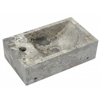Chậu Rửa Mặt Lavabo Kanly MAR9M031 Mini Đặt Bàn Đá/Treo Tường Đá Vàng Dăm