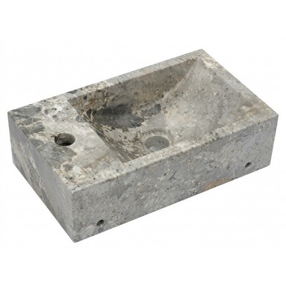 Chậu Rửa Mặt Lavabo Kanly MAR9M031 Mini Đặt Bàn Đá/Treo Tường Đá Vàng Dăm