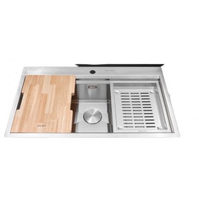 Chậu Rửa Chén Bát Malloca MS 861 Inox 304 1 Hộc Kèm Rổ Thớt