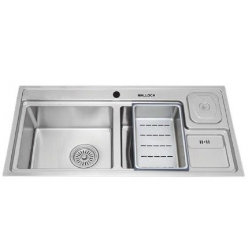 Chậu Inox 2 Hố Malloca MS 8809N Chất Liệu Inox 304 Có Độ Bền Cao Khuyến Mãi Lớn
