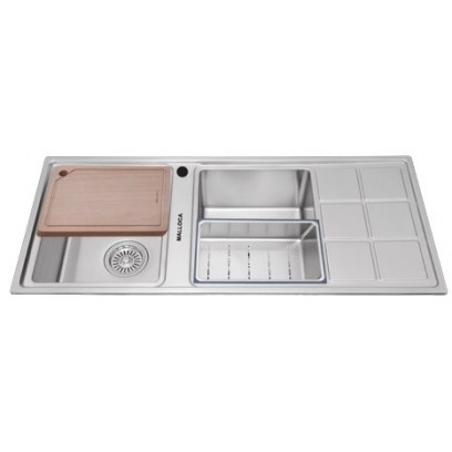 Chậu Rửa Chén Malloca MS 8815R Inox 304 2 Hộc Cánh Phải