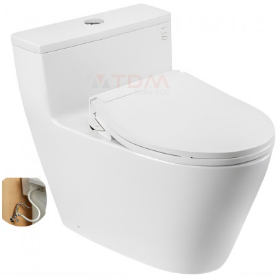 Bồn Cầu TOTO MS625DE6 1 Khối Nắp Rửa Cơ Ecowasher TCW11S - Tuấn Đức