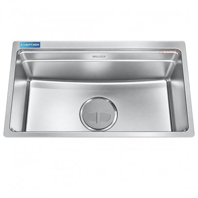 Chậu rửa chén bát Malloca LINEN MS7643S inox 304 1 hộc