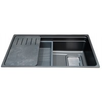 Chậu Rửa Chén Bát Malloca MS7743GR Inox 304 Màu Xám 1 Hộc