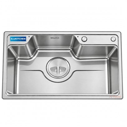 Chậu rửa chén bát Malloca LINEN MS8048SS inox 304 1 hộc 