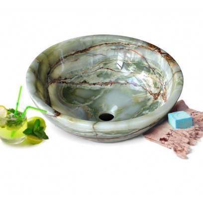 Lavabo Kanly ONY11 Đặt Bàn Đá Onyx 400x150 mm