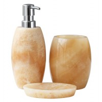 Bộ 3 Lọ Đựng Phòng Tắm Kanly PK12 Đá Onyx