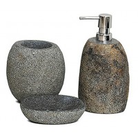 Bộ Phụ Kiện Kanly PK15 Đựng Xà Phòng Đá Cuội Tự Nhiên