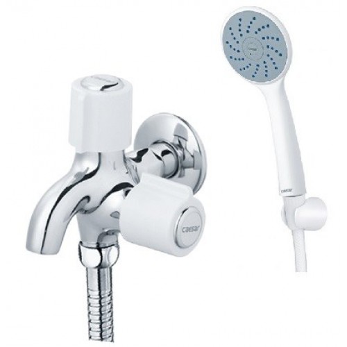 Vòi hoa sen Caesar S038CP lạnh tắm đứng dây nhựa - Tuấn Đức