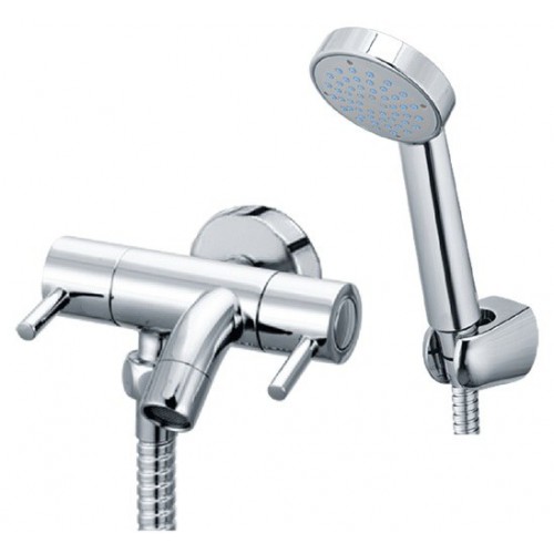 Vòi hoa sen Caesar S043C lạnh tắm đứng dây xi - Tuấn Đức