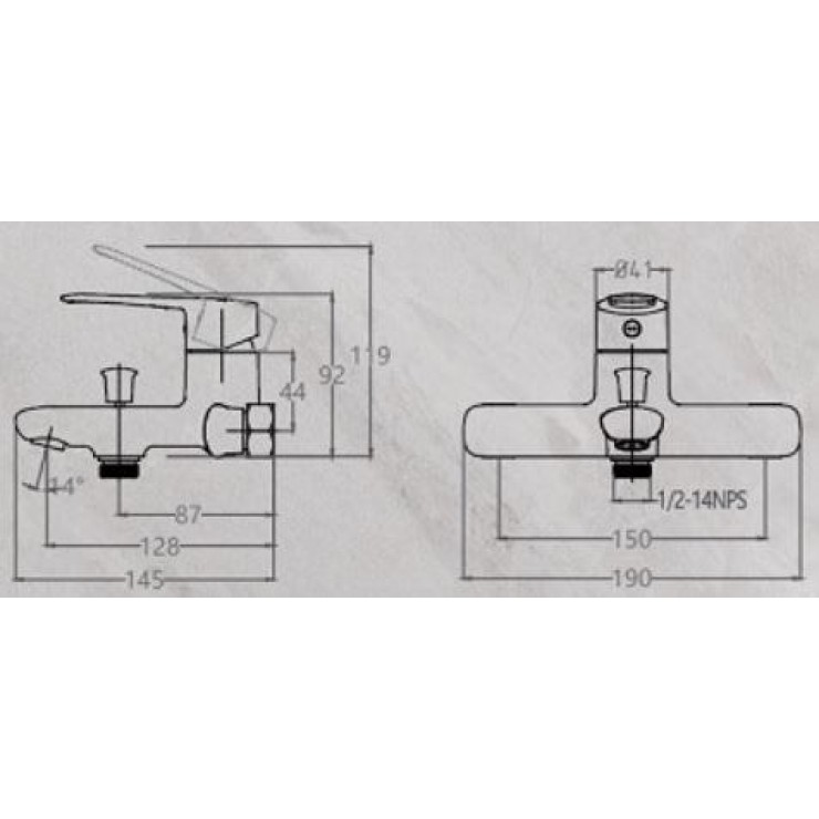 Vòi hoa sen Caesar S383C nóng lạnh tắm đứng - Tuấn Đức