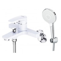 Vòi Hoa Sen CAESAR S393CW Màu Trắng Tay Sen Massage Nóng Lạnh