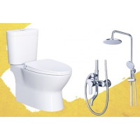 Combo Sen Vòi Nóng Lạnh Bồn Cầu Caesar S578C + CD1320