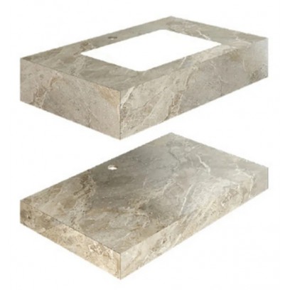 Chậu rửa mặt đá 2 Tầng Viglacera SC-US8-9GP05 lavabo âm bàn vàng nhạt