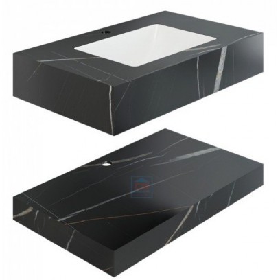 Chậu rửa mặt đá 2 tầng Viglacera SC-VI12-9GP01 lavabo âm bàn đen vân Đá