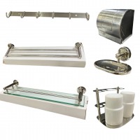 Bộ Phụ Kiện Nhà Tắm Inox 201 SHC Eco 6 Món (TDM)