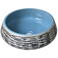 Chậu Rửa Mặt Lavabo Kanly "Vết Rìu Đẽo" SU010 Đặt Bàn Sứ Mỹ Thuật 400x150 mm