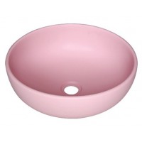 Chậu Lavabo Kanly SU510 Đặt Bàn Sứ Tròn Màu Hồng  400x140 mm