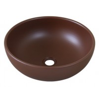 Chậu Lavabo Kanly SU511 Đặt Bàn Sứ Tròn Màu Nâu 400x140 mm