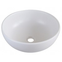 Chậu Lavabo Kanly SU513 Đặt Bàn Sứ Tròn Màu Trắng 400x140 mm