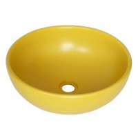 Chậu Lavabo Kanly SU514 Đặt Bàn Sứ Tròn Màu Vàng 400x140 mm