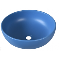 Chậu Lavabo Kanly SU515 Đặt Bàn Sứ Tròn Màu Xanh Dương 400x140 mm