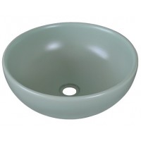 Chậu Lavabo Kanly SU516 Đặt Bàn Sứ Tròn Màu Xanh Ngọc 400x140 mm