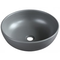 Chậu Lavabo Kanly SU517 Đặt Bàn Sứ Tròn Màu Xám 400x140 mm