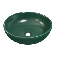 Chậu Lavabo Kanly SU519 Đặt Bàn Sứ Tròn Màu Xanh Lá Đậm 400x140 mm