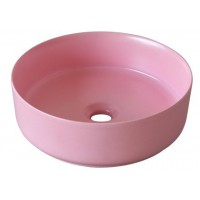 Chậu Lavabo Kanly SU520 Đặt Bàn Sứ Tròn Màu Hồng 360x120 mm
